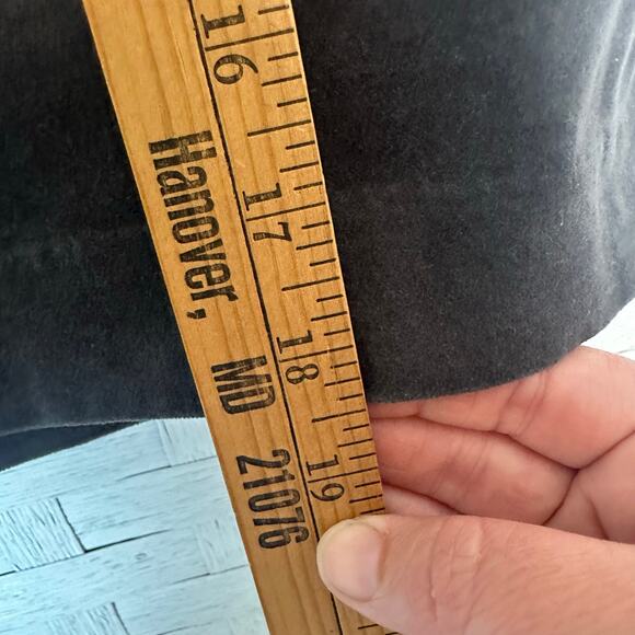 J Jill women’s skirt straight short dark gray velvet pockets academia plus size - Picture 8 of 10